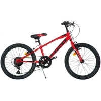 Bicicleta copii Dino Bikes 20 inch MTB baieti Sport rosu cu 6 viteze