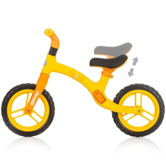 Bicicleta fara pedale Chipolino Zig Zag orange yellow