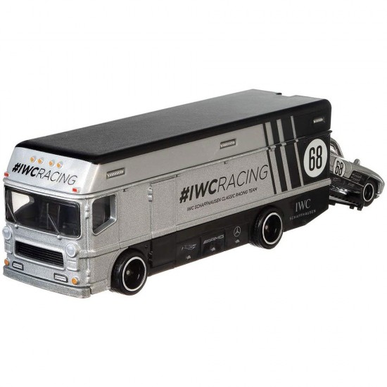 Camion Hot Wheels cu masina Mercedes-Benz 300 SL