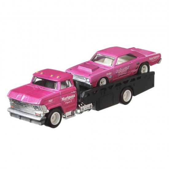 Camion Hot Wheels Mattel Car Culture Horizon Hauler cu masina Dodge Dart