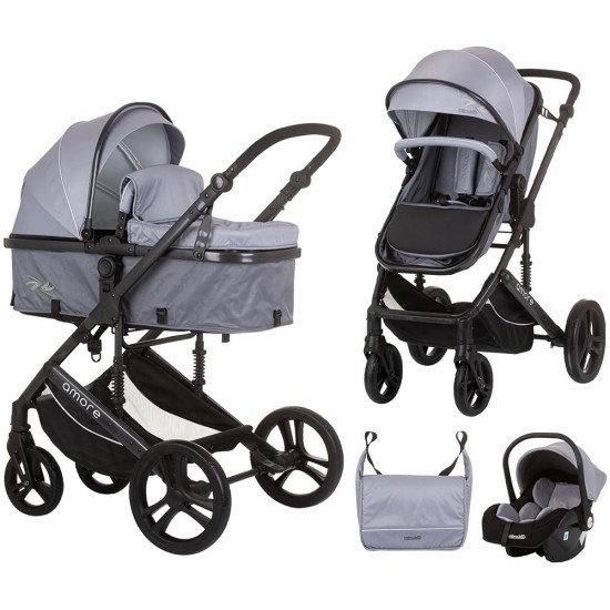 Carucior copii 3 in 1 Chipolino Amore Ash Grey