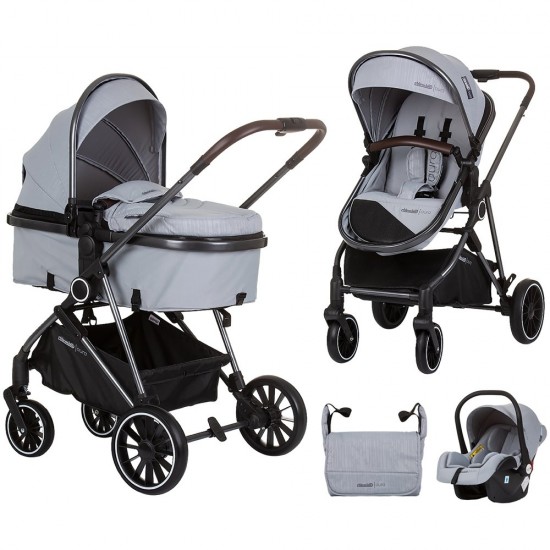 Carucior copii 3 in 1 Chipolino Aura Ash Grey