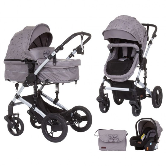 Carucior copii 3 in 1 Chipolino Camea Graphite