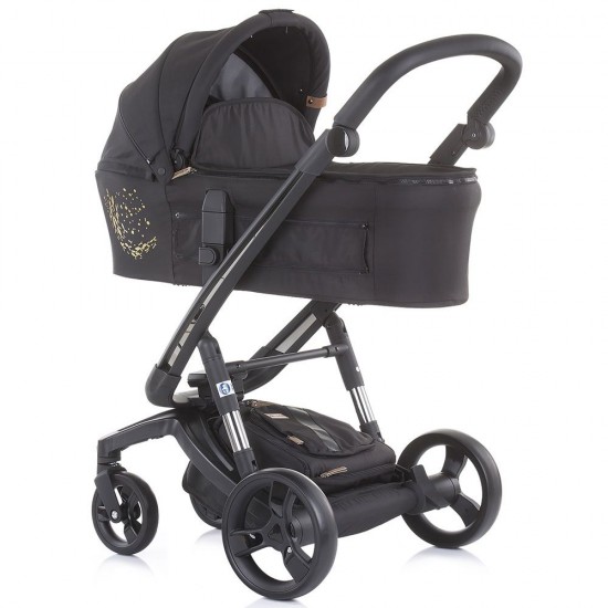 Carucior Chipolino Electra 3 in 1 Gold cu cadru negru