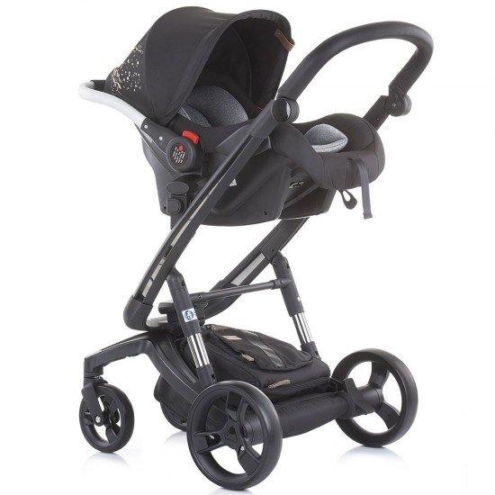 Carucior Chipolino Electra 3 in 1 Gold cu cadru negru