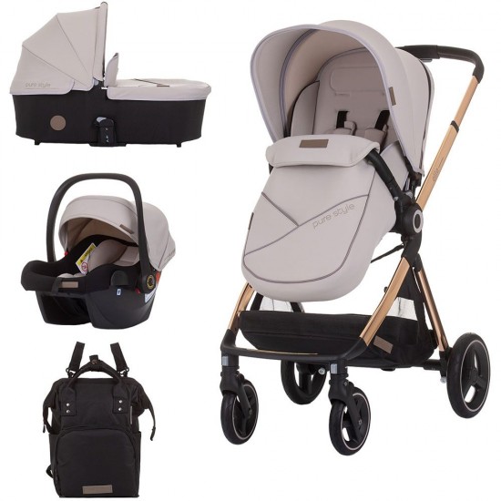 Carucior copii 3 in 1 Chipolino Elite Sand