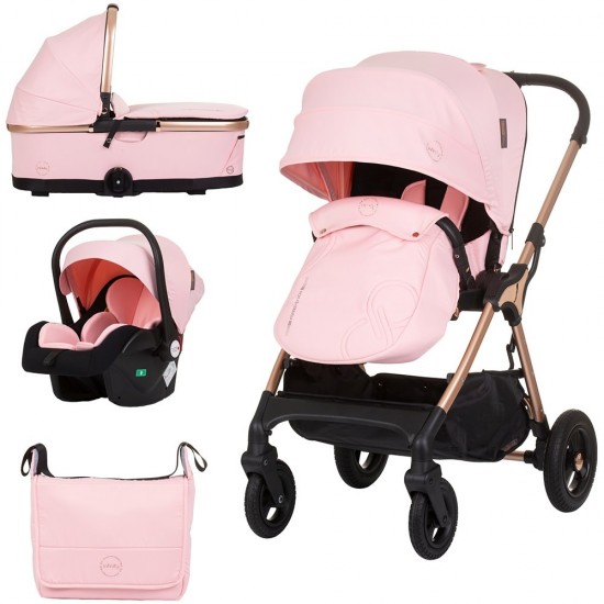 Carucior copii 3 in 1 Chipolino Infinity Flamingo