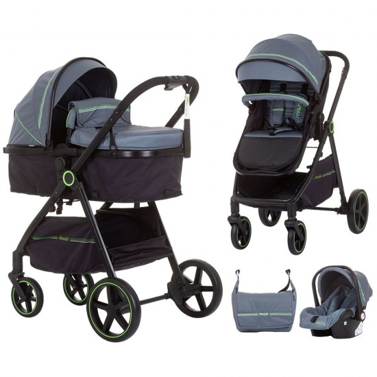 Carucior copii 3 in 1 Chipolino Misty Graphite