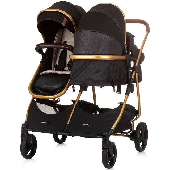 Carucior gemeni Chipolino Duo Smart 2 in 1 Obsidian Gold