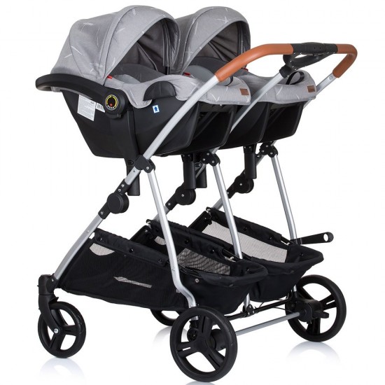 Carucior gemeni Chipolino Duo Smart 3 in 1 Anthracite