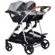 Carucior gemeni Chipolino Duo Smart 3 in 1 Anthracite