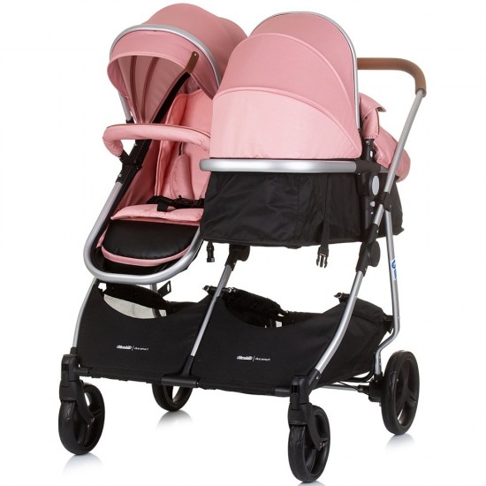 Carucior gemeni 3 in 1 Chipolino Duo Smart Flamingo