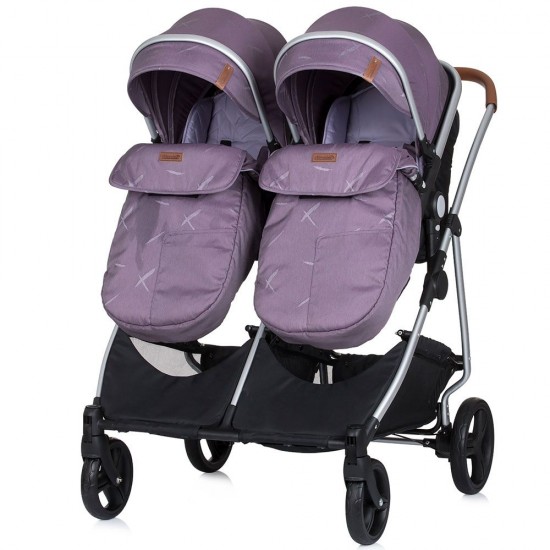 Carucior gemeni Chipolino Duo Smart 3 in 1 Lilac