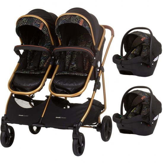 Carucior gemeni 3 in 1 Chipolino Duo Smart Obsidian Leaves