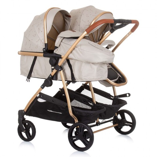 Carucior gemeni Chipolino Duo Smart 3 in 1 Sand