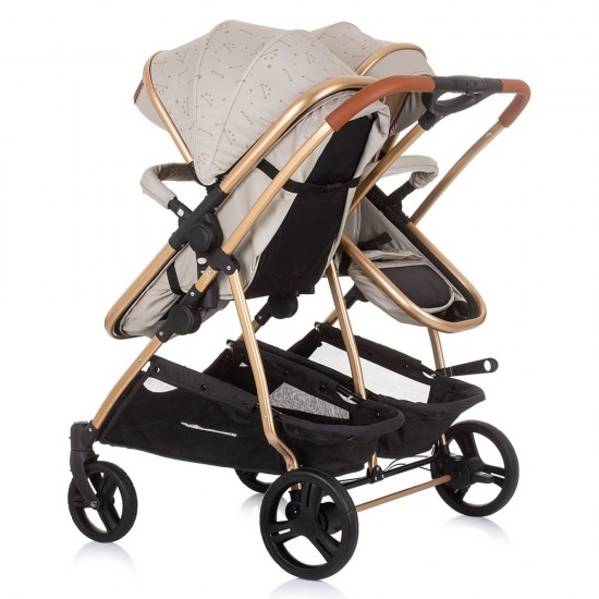 Carucior gemeni Chipolino Duo Smart 3 in 1 Sand