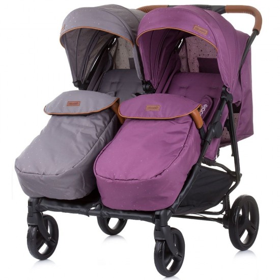 Carucior gemeni Chipolino Passo Doble Lilac Platinum