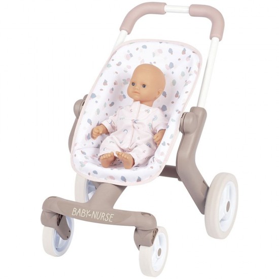 Carucior sport pentru papusi Smoby Baby Nurse Poussette Pop Crem