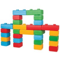 Set cuburi de construit Brick Blocks and Car Pilsan 43 piese
