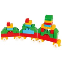 Cuburi de construit in cutie Jumbo Blocks Pilsan 166 piese