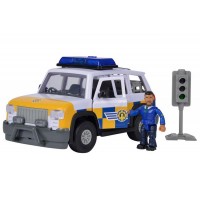 Masina de politie Simba Fireman Sam, Sam Police Car cu figurina si accesorii