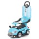 Masinuta de impins Chipolino Super Car Blue cu maner si copertina