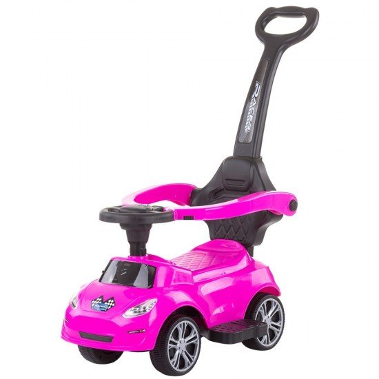 Masinuta de impins Chipolino Turbo Pink cu maner