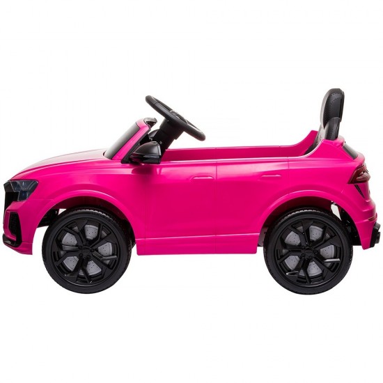 Masinuta electrica Chipolino Audi RS Q8 cu scaun din piele si roti EVA pink