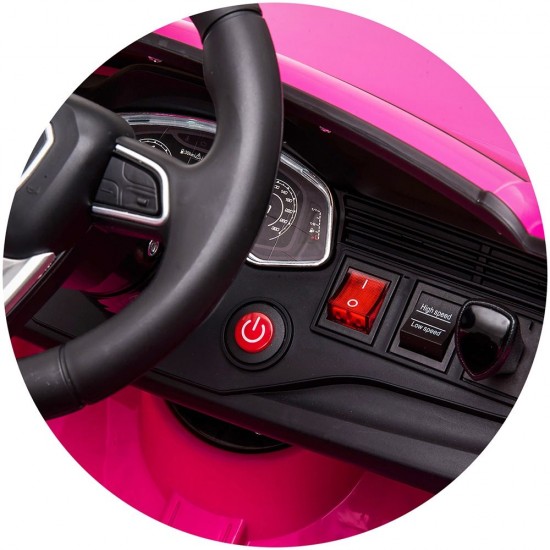 Masinuta electrica Chipolino Audi RS Q8 cu scaun din piele si roti EVA pink