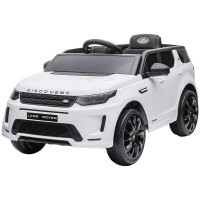 Masinuta electrica Chipolino SUV Land Rover Discovery cu scaun din piele ecologica si roti EVA white