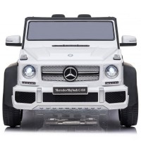 Masinuta electrica Chipolino SUV Mercedes Maybach G650 White cu scaun din piele ecologica si roti EVA