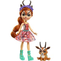Papusa Enchantimals Gabriela Gazelle cu figurina Racer