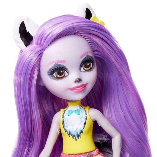 Papusa Enchantimals Mattel Larisa Lemur cu figurina Rinolet