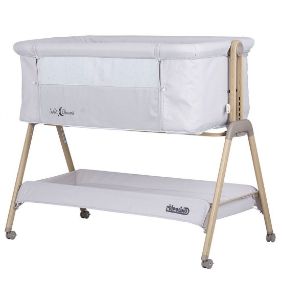 Patut Co-Sleeper Chipolino Sweet Dreams Grey Stars Wood