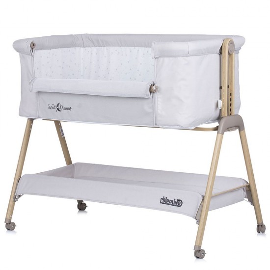 Patut Co-Sleeper Chipolino Sweet Dreams Grey Stars Wood