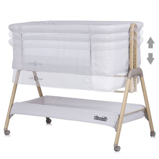 Patut Co-Sleeper Chipolino Sweet Dreams Grey Stars Wood