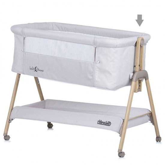 Patut Co-Sleeper Chipolino Sweet Dreams Grey Stars Wood