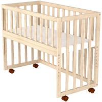 Patut copii din lemn co-sleeper Hubners Eva 94x46 cm natur