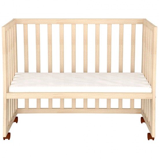 Patut copii din lemn co-sleeper Hubners Eva 94x46 cm natur