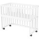 Patut copii din lemn co-sleeper Hubners Matei 94x46 cm alb