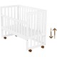 Patut copii din lemn co-sleeper Hubners Matei 94x46 cm alb