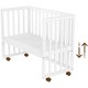 Patut copii din lemn co-sleeper Hubners Matei 94x46 cm alb