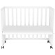 Patut copii din lemn co-sleeper Hubners Matei 94x46 cm alb