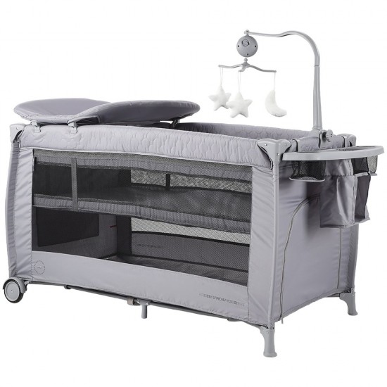 Patut pliabil Chipolino Bella Ash Grey