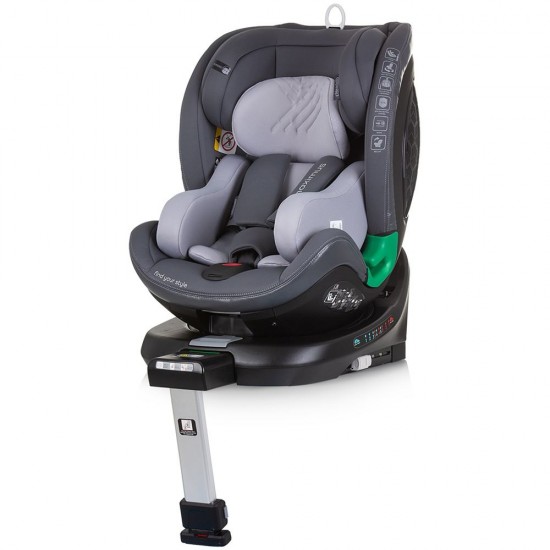 Scaun auto Chipolino Maximus I-Size 40-150 cm Granite cu sistem Isofix