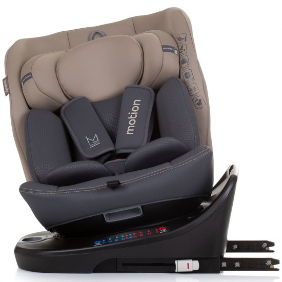 Scaun auto Chipolino Motion I-Size 40-150 cm Macadamia cu sistem Isofix