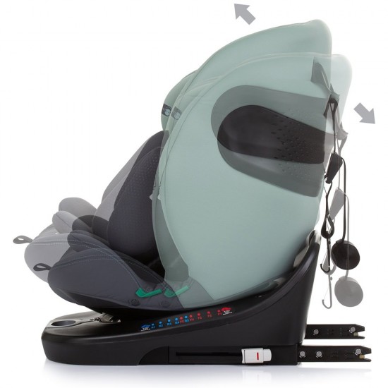 Scaun auto Chipolino Motion I-Size 40-150 cm Pastel Green cu sistem Isofix