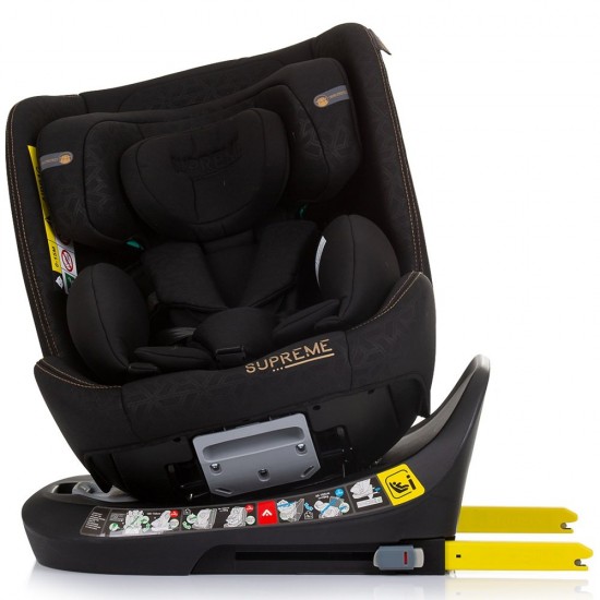 Scaun auto Chipolino Supreme I-Size 40-150 cm cu sistem Isofix Obsidian