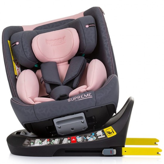 Scaun auto Chipolino Supreme I-Size 40-150 cm cu sistem Isofix Flamingo