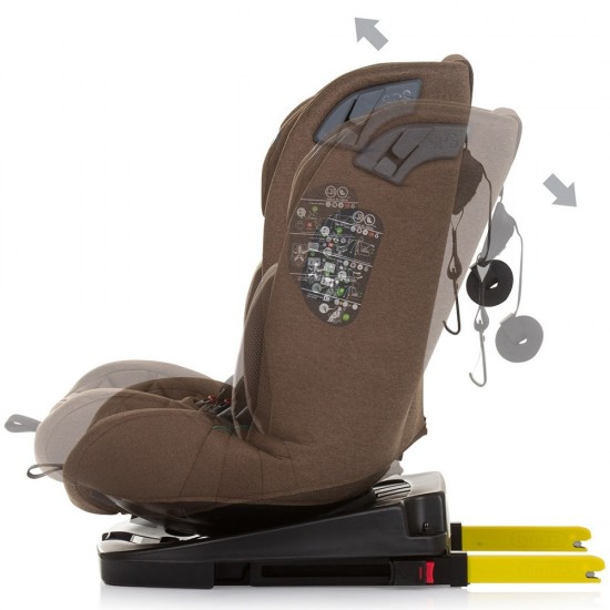 Scaun auto Chipolino X Factor I-Size 40-150 cm Macadamia cu sistem Isofix